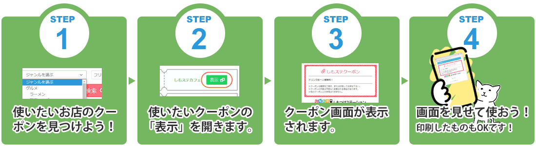 クーポンの使い方